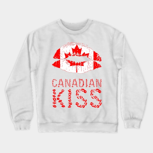 Canadian Kiss Crewneck Sweatshirt by funfun